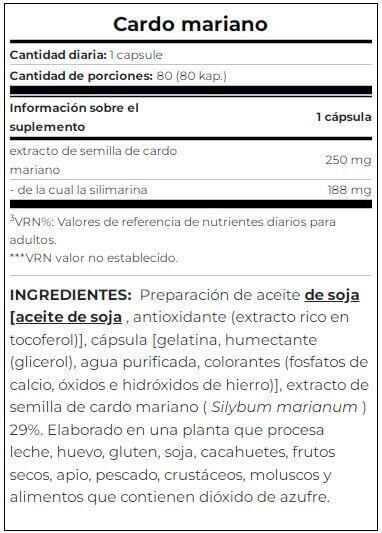 Milk Thistle (Cardo Mariano)  - 80 Softgels Scitec Nutrition 4/5