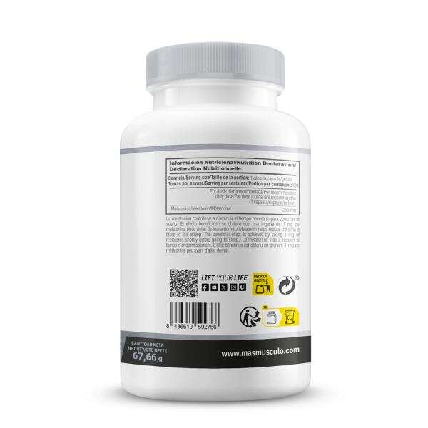 Rem melatonin 1,9mg - 120 vegetable capsules de Masmusculo Supplements 3/5