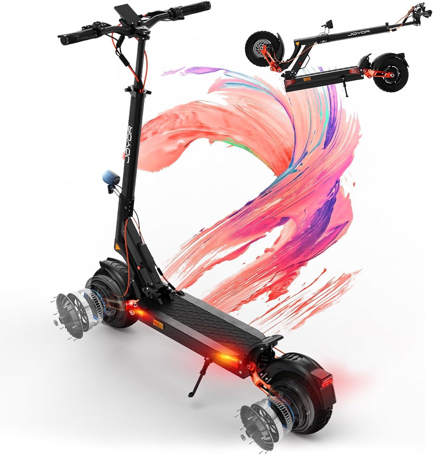 Triciclo Elétrico JOYOR T10 Preto com Cadeado e Suporte de Telemóvel 2/7