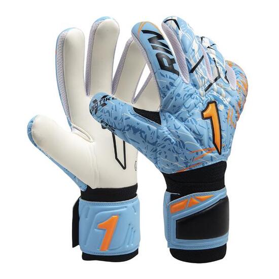 Guanti Portiere Calcio Rinat Bambino Egotiko X AS Blu Arancio Erba Artificiale