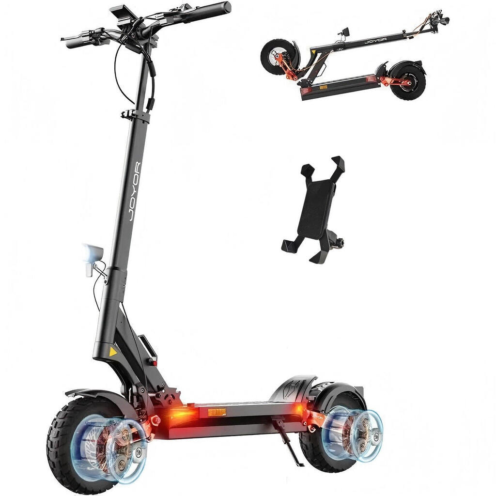 JOYOR T10 черен Електрически скутер + Cell Phone Holder