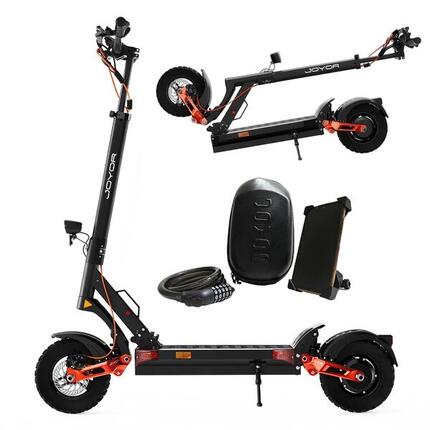 Trottinette JOYOR T6 Noir avec Sac, Étui Téléphone et Cadenas à Code