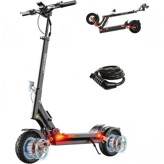 Trottinette Électrique JOYOR T10 Noir +Serrure à combinaison