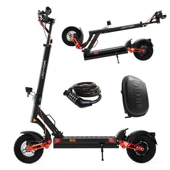 Trottinette Électrique JOYOR T6 Noir +Serrure à combinaison + sac suspendu