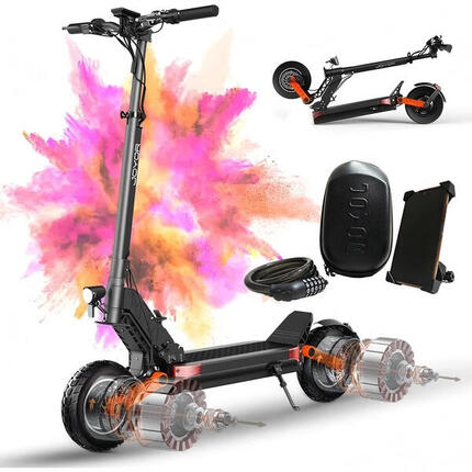 Trottinette JOYOR S10 Noir avec Sac, Étui Téléphone et Cadenas