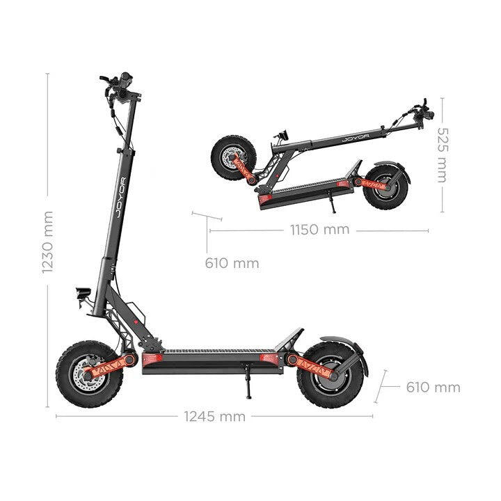 Triciclo Elétrico JOYOR S10 Preto com Bolsa e Estojo de Telemóvel 7/7