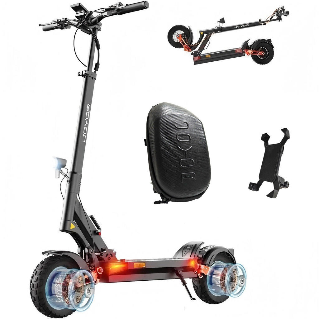 JOYOR T10 Скутер черен with Shoulder Bag and Phone Case