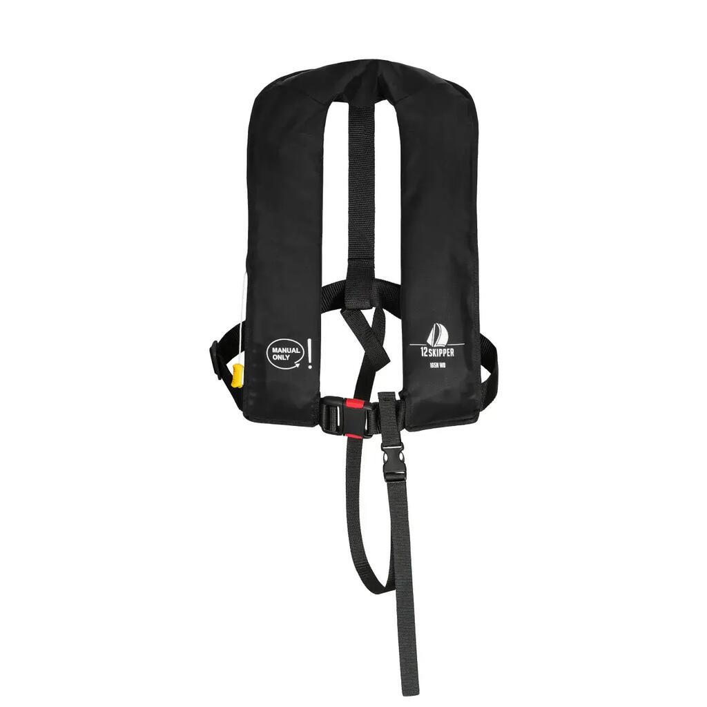 Life jacket 165N ISO with manual release, black