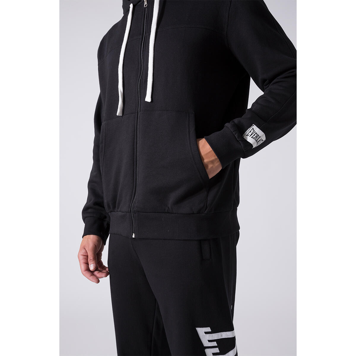 SUDADERA HOMBRE CREMALLERA COMPLETA Y LOGO EN CAPUCHA EVERLAST 5/5