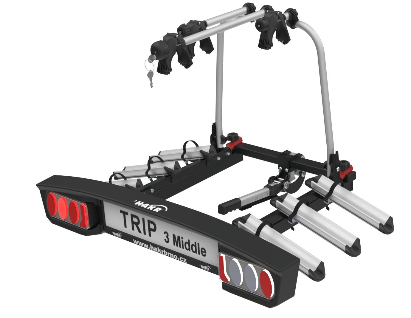 HAKR Nosič na tažné zařízení TRIP pro 3 kola Middle