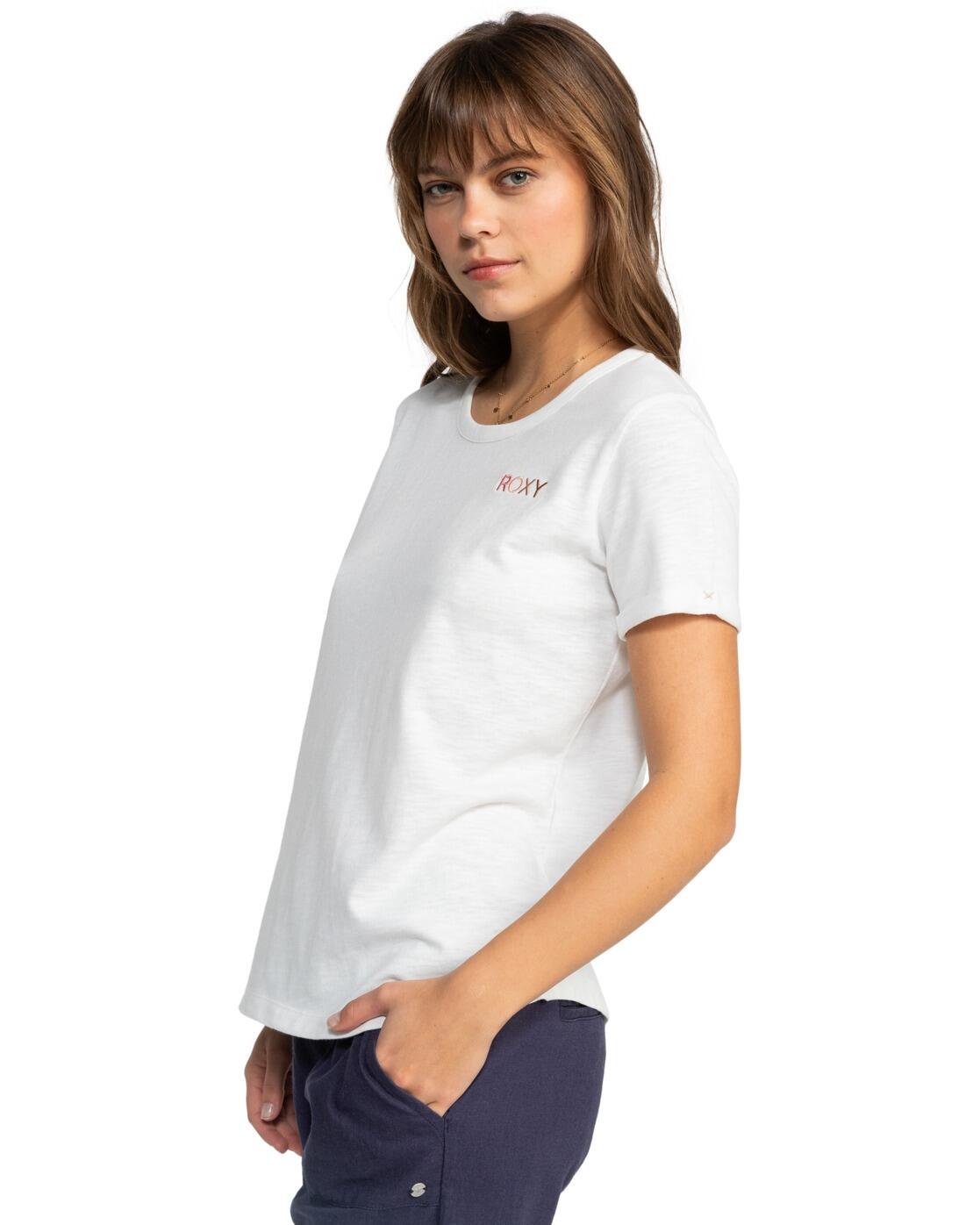 T-Shirt à manches courtes SATURDAZE Blanc Femme 3/4