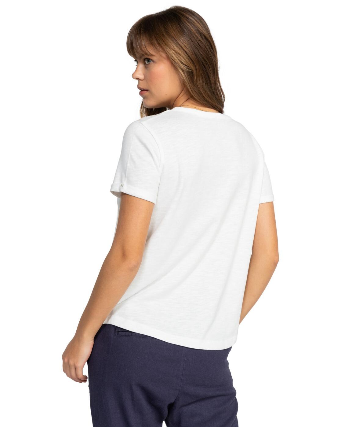 T-Shirt à manches courtes SATURDAZE Blanc Femme 2/4