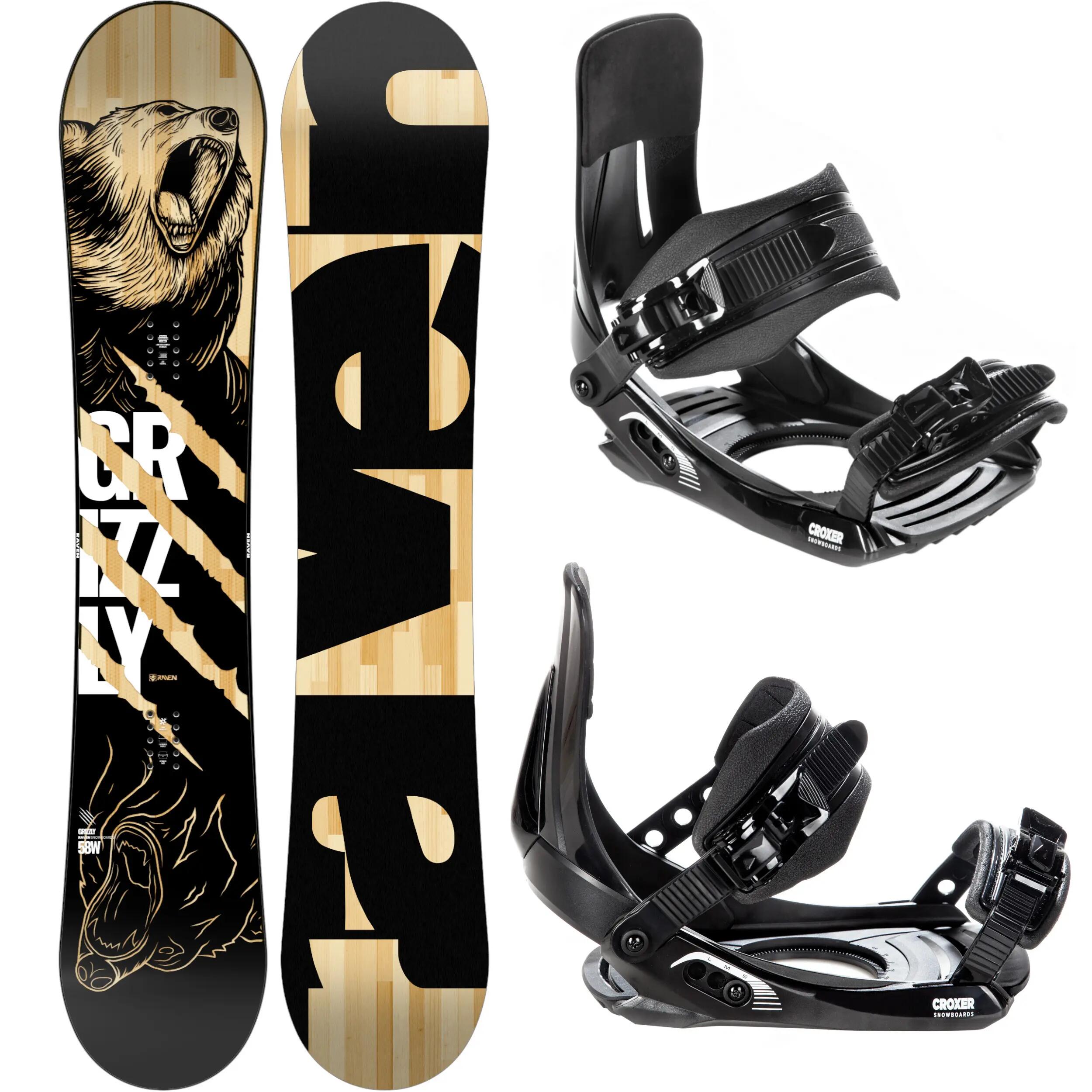 Zestaw Deska snowboardowa Raven Grizzly + wiązania Croxer MP180 1/6
