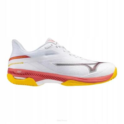 Scarpe da tennis Mizuno Wave Exceed Court AC Bianco/Corallo Calypso/Giallo