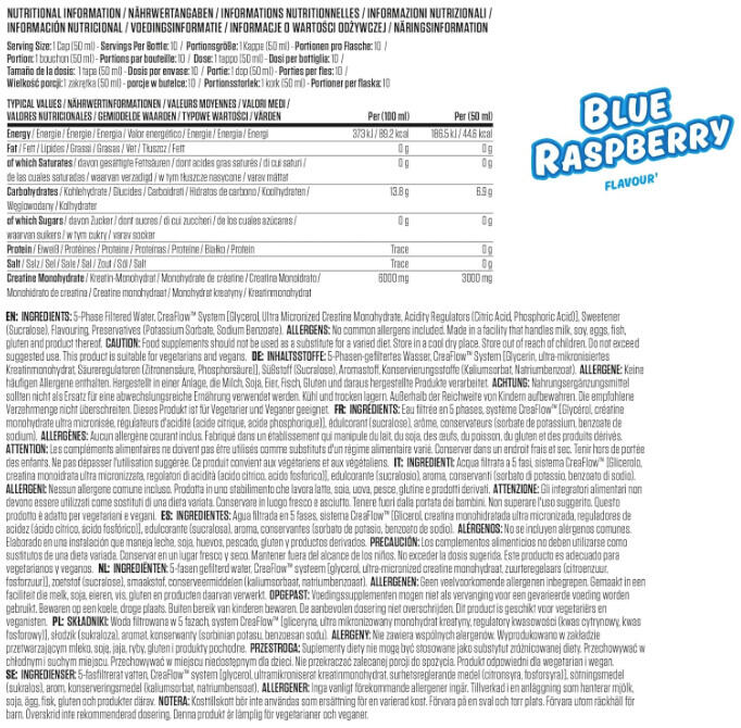 Creatina monoidrato - Creaflow® Liquid Creatine - Lampone Blu 500ml 3/3