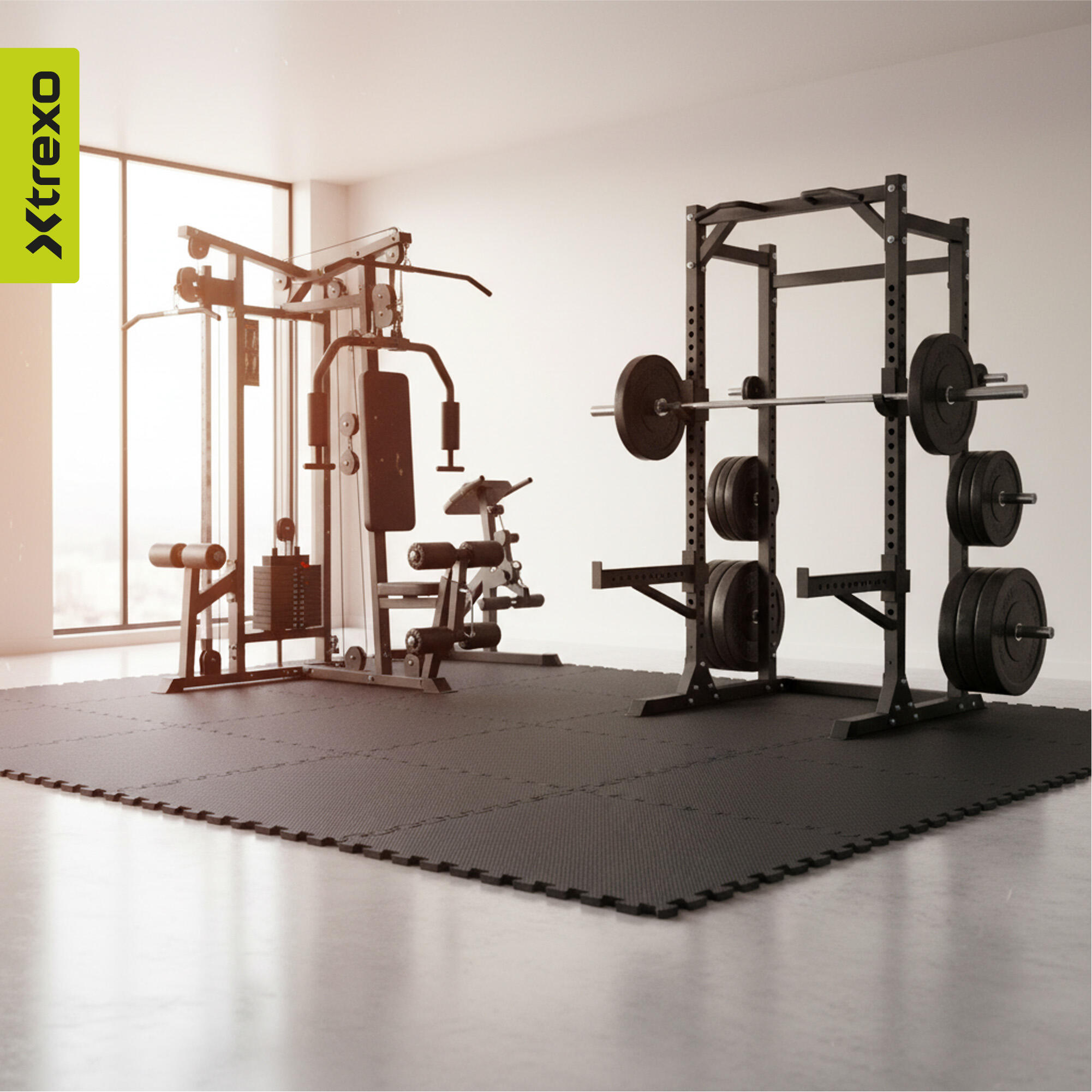 Alfombra protectora XTREXO Puzzle de 6 elementos 10/15
