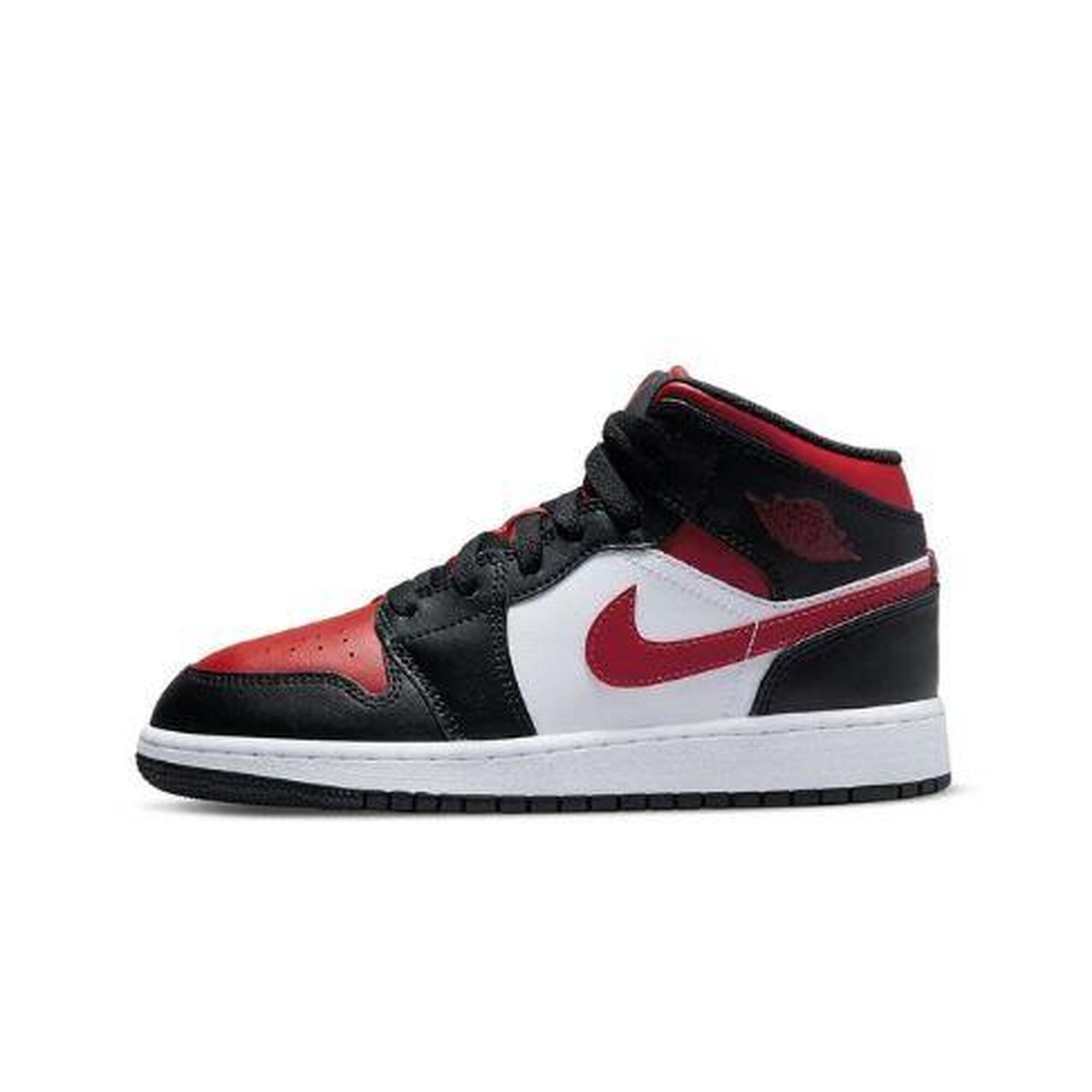 Jordan - Air Jordan 1 Mid Alternate Bred Toe - Baskets - Noir|rouge - 38,5 - Decathlon