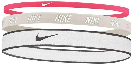 Nike Stirnbänder 3er-Pack rosa, Eisen, weiß