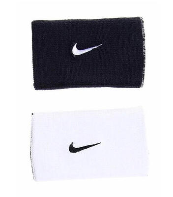 Nike Doublewide Schweißbänder 2er-Pack Weiß/Schwarz