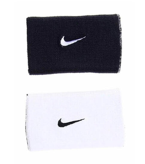 Nike Doublewide Schweißbänder 2er-Pack Weiß/Schwarz