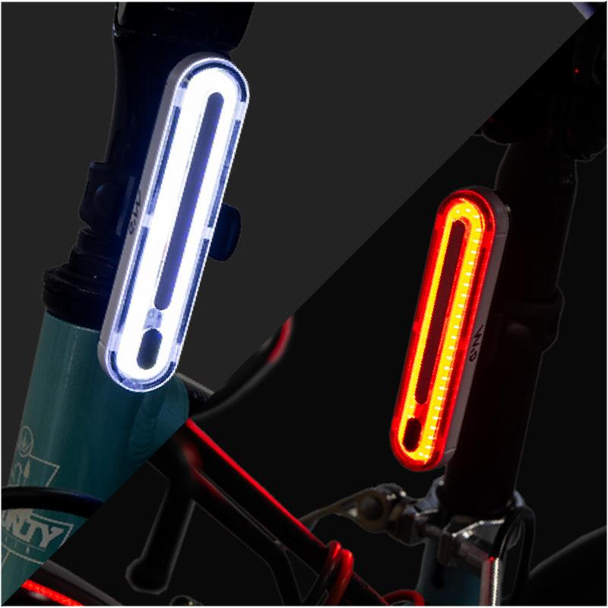 Juego de luces led frontal y trasera recargable EWL002 de alta potencia 2/5