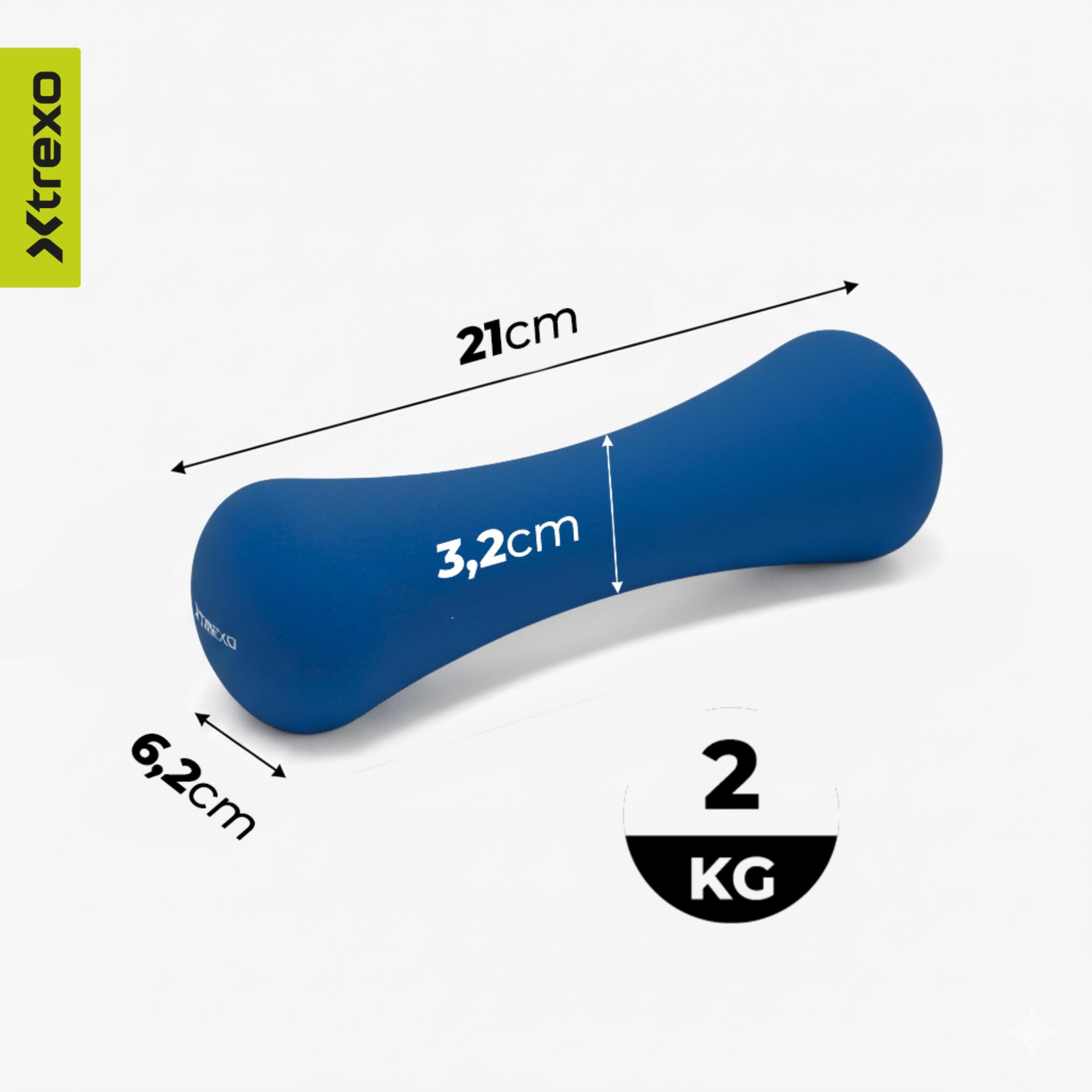 Neopreen halter XTREXO TX0-B4M010 2 kg 7/7