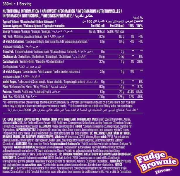 Boissons protéinées - High Protein Shake - Brownie au Caramel 3/3