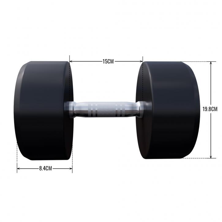 Set de gantere din cauciuc 55 kg - 2 x 27,5 kg