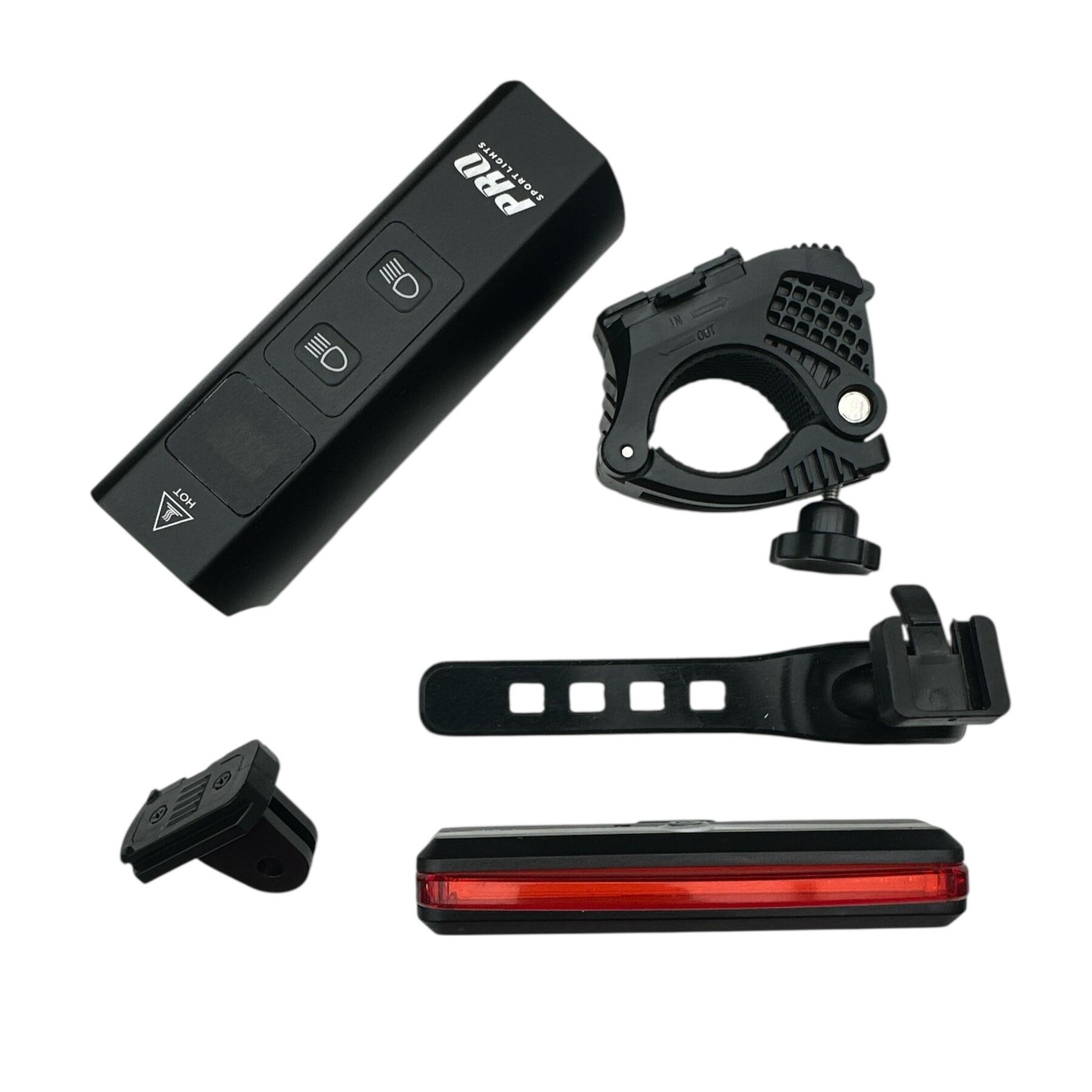Éclairage vélo 1300 et 120 lumens Performance Phare avant et feu arrière 7/8