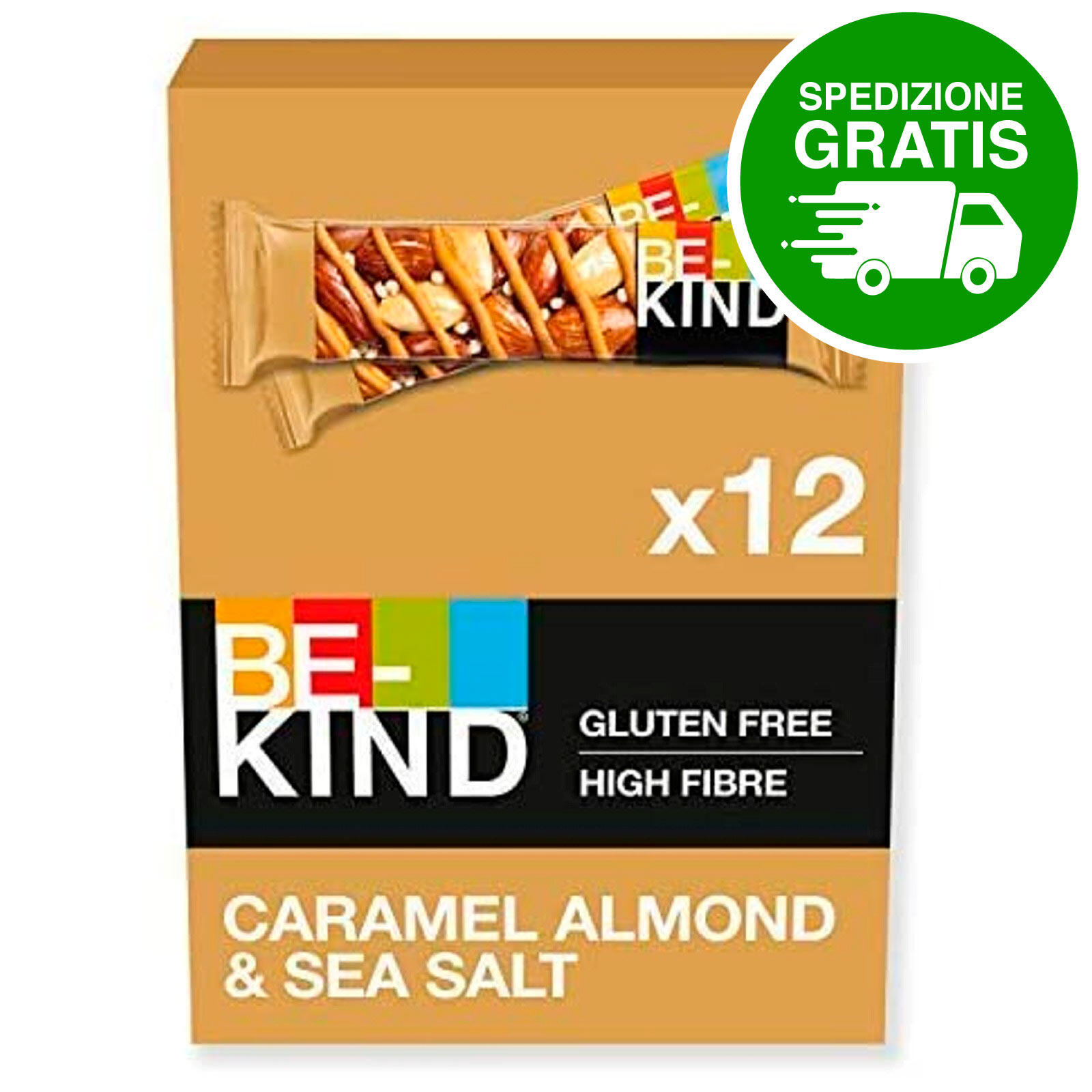 BE KIND Snackreep amandel karamel zeezout glutenvrij - Caramel Almond & Sea Salt