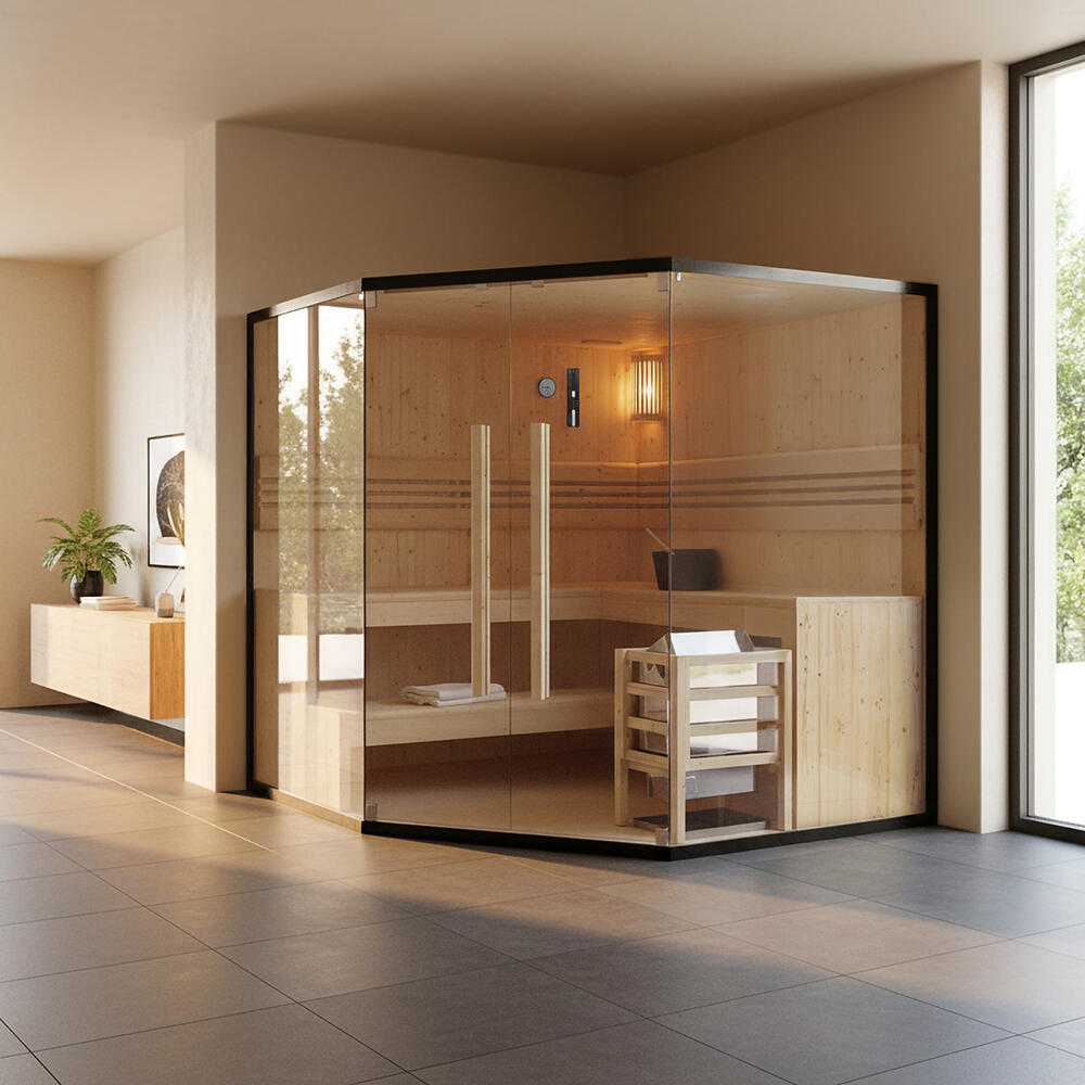 Traditionelle Sauna SHADOW XL BIG - 200 x 200 cm für 6 Personen 2/7