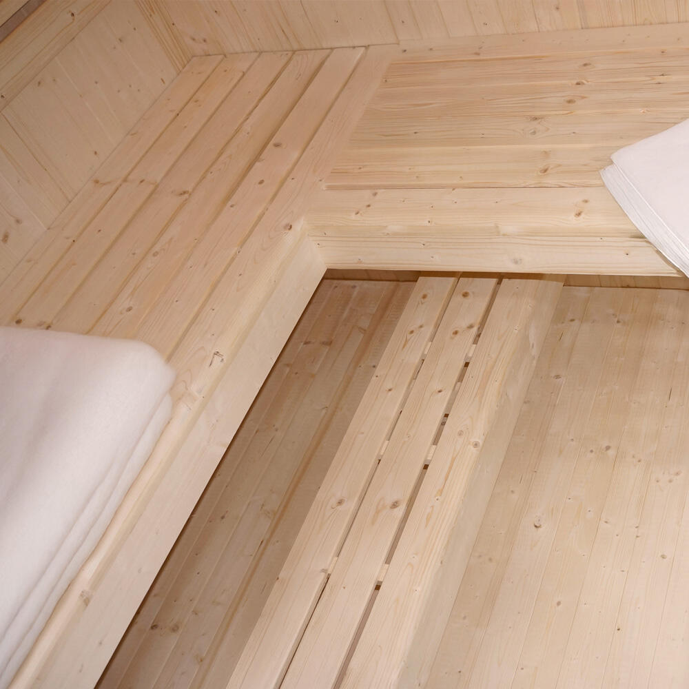 Traditionelle Sauna SHADOW XL BIG - 200 x 200 cm für 6 Personen 6/7