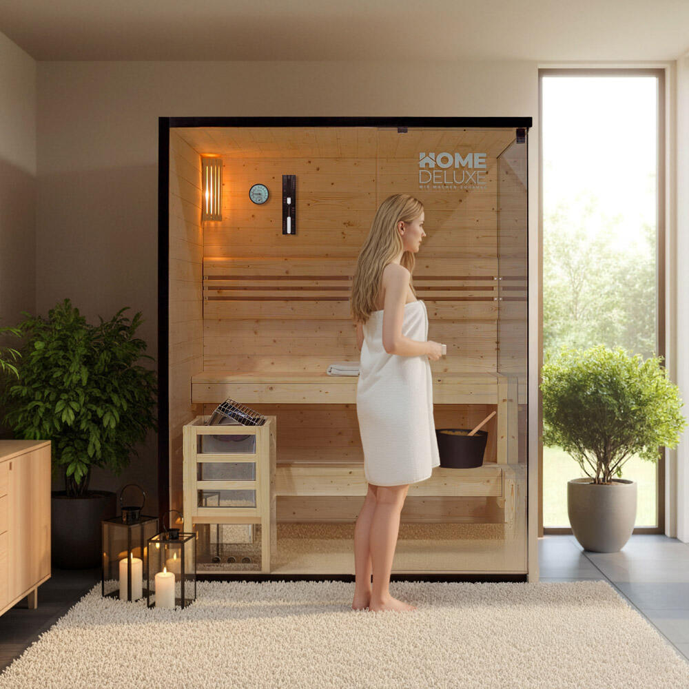 Traditionele sauna SHADOW L - 150 x 120 cm voor 3 personen 3/7