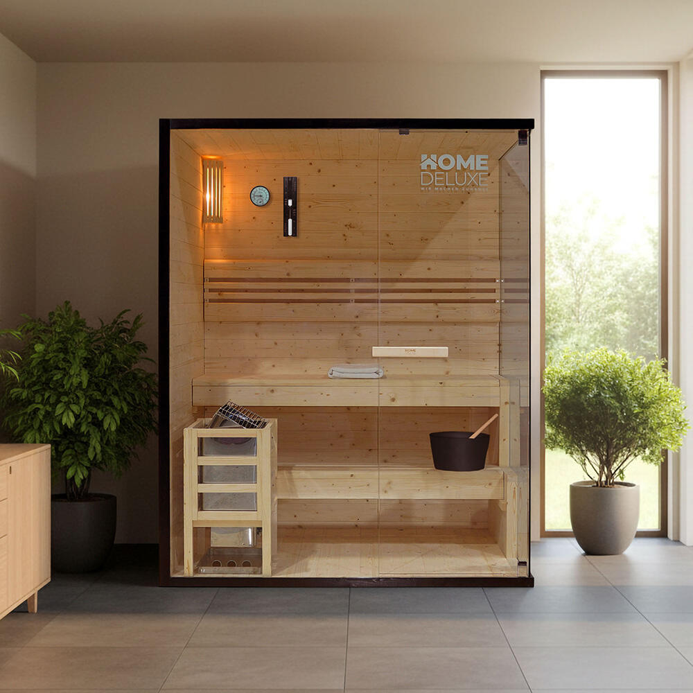 Traditionele sauna SHADOW L - 150 x 120 cm voor 3 personen 2/7