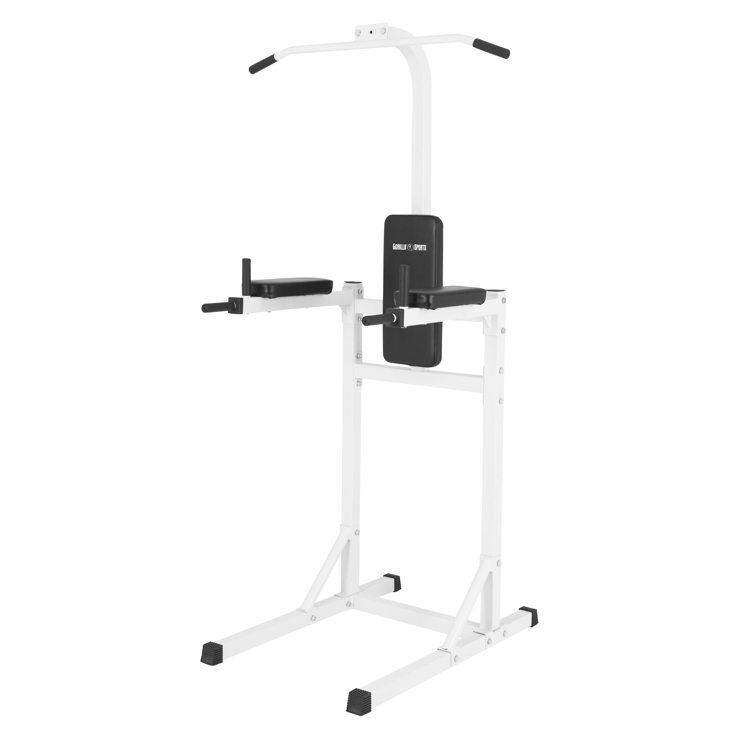 Gorilla Sports - Station De Traction Multifonctions |chaise Romaine |musculation |noir Ou Blanc - Chaise Romaine - Blanc|noir - Taille Unique - Decathlon