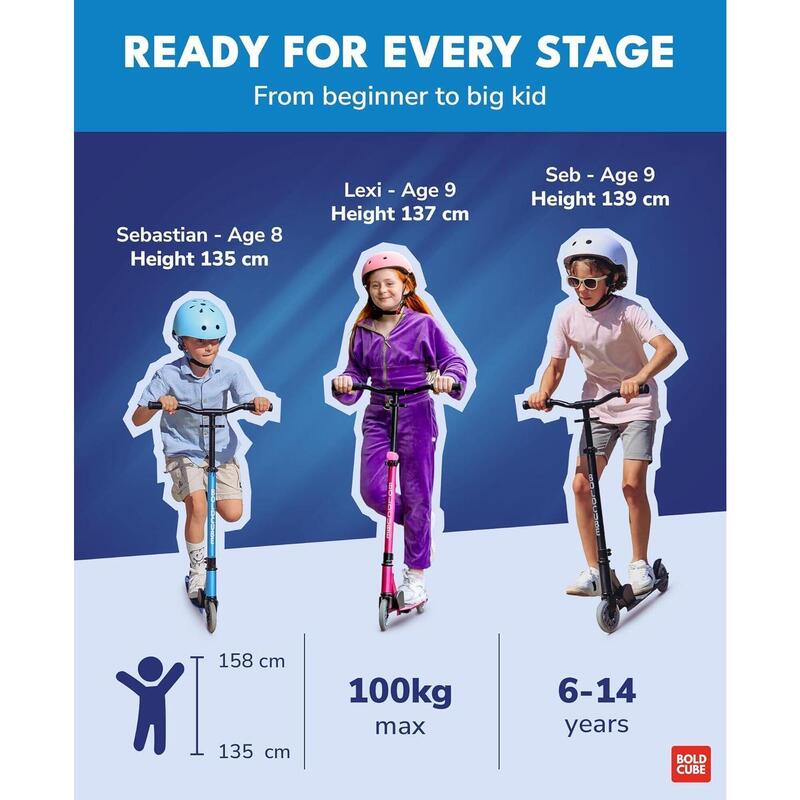 Trotineta cu 2 roti pliabila - Scooter Deluxe Blue
