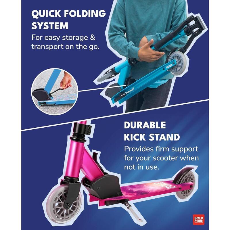 Trotineta cu 2 roti pliabila - Scooter Deluxe Blue