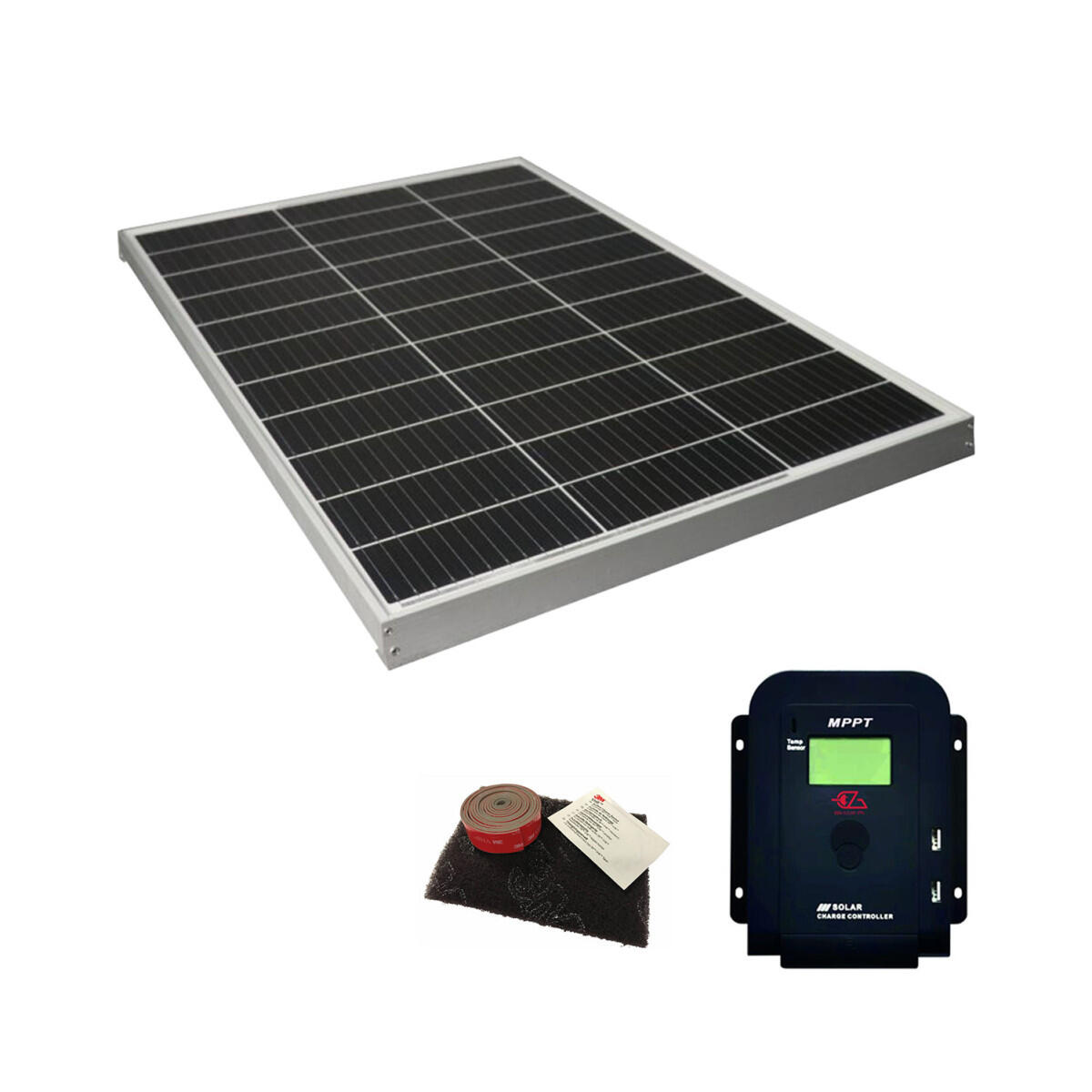Eza - Pack Eza Panneau Solaire 130w Monocristallin + Régulateur Solaire Mppt Lcd 10a - Panneau Solaire - Taille Unique - Decathlon