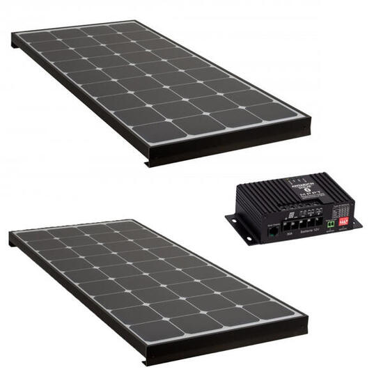 PACK 2x ANTARION BLACK BOOSTER 170W Panneau solaire Camping Car + Kit de pose