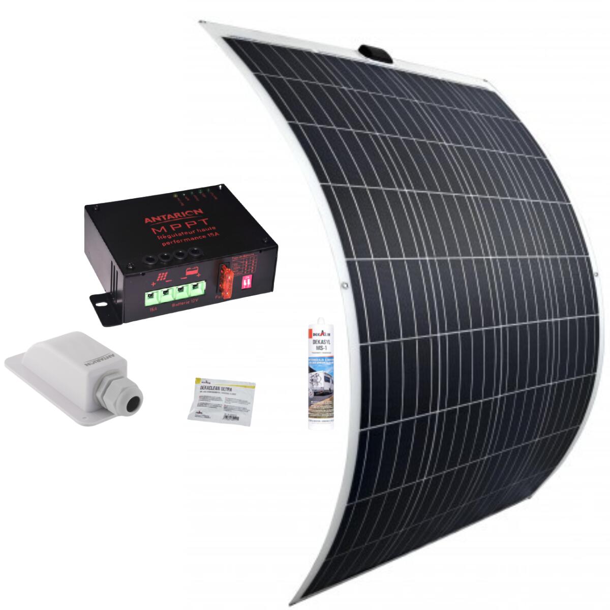 Antares - Pack Antarion Panneau Solaire Souple 150w + Régulateur Mppt 15a + Kit De Pose - Panneau Solaire - Taille Unique - Decathlon