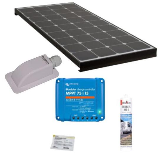 Pack ANTARION BLACK BOOSTER Panneau Solaire 120W + Régulateur solaire VICTRON
