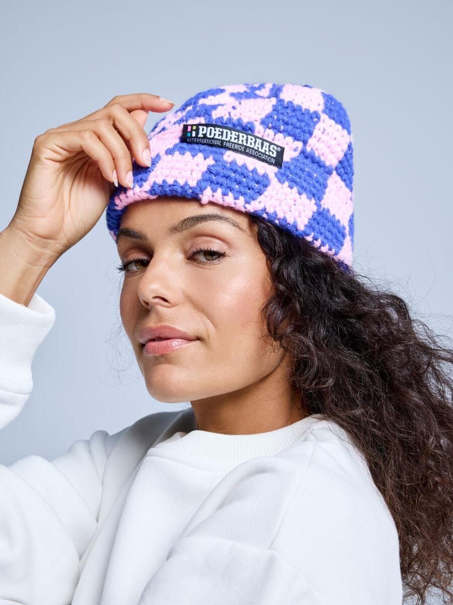 Bonnet - Femme - Checkerboard - Rose poudré 5/6