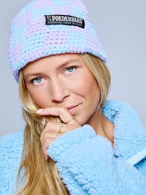 Muts - dames - checkerboard - powder rose