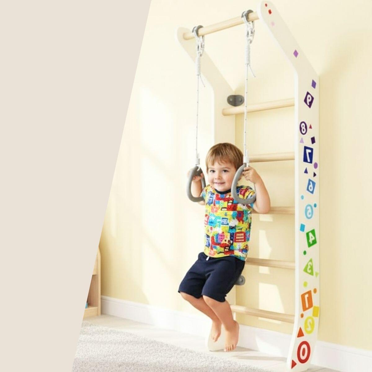 Enfants Gymnastique Espalier en bois pour petits Mini Color Multicolore 5/7