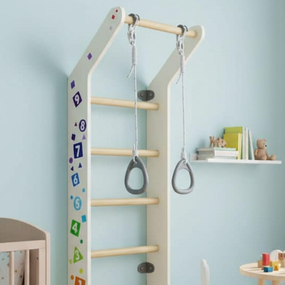 Enfants Gymnastique Espalier en bois pour petits Mini Color Multicolore 4/7