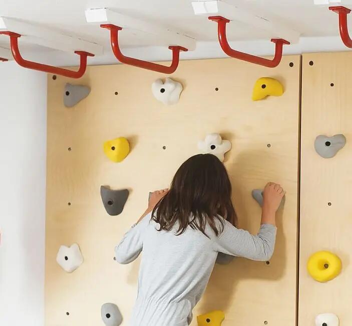 barre de traction pour plafond 10x60 cm - rouge 2/6