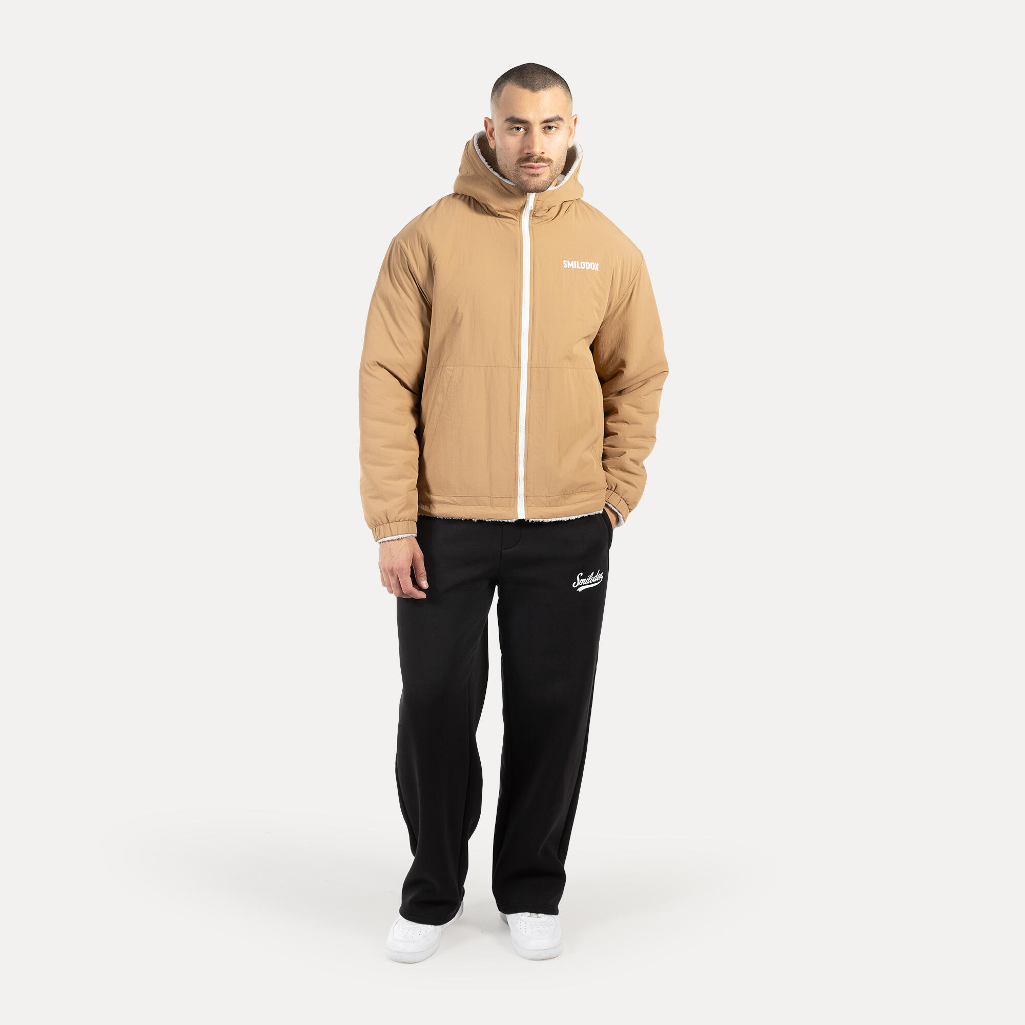 Herren Teddy Jacke Elior Beige 3/6