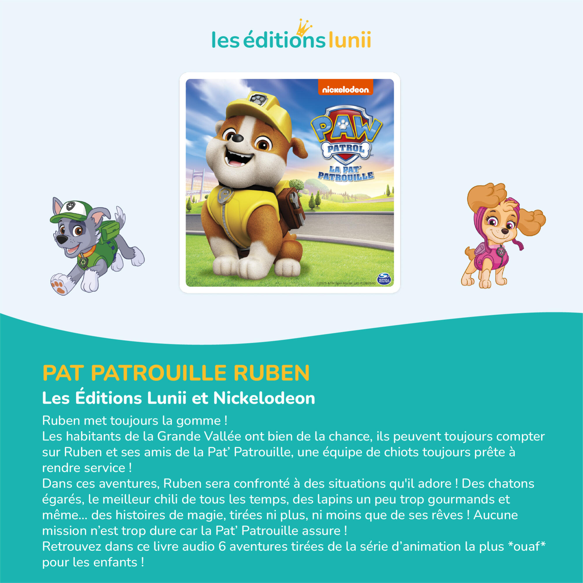 Lunii – Pat’ Patrouille – Volume 2 – Livre audio 3/3