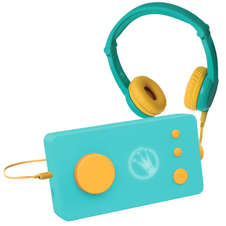 Lunii – Fabrique à Histoires Verte avec casque vert – Version Voyage 1/2