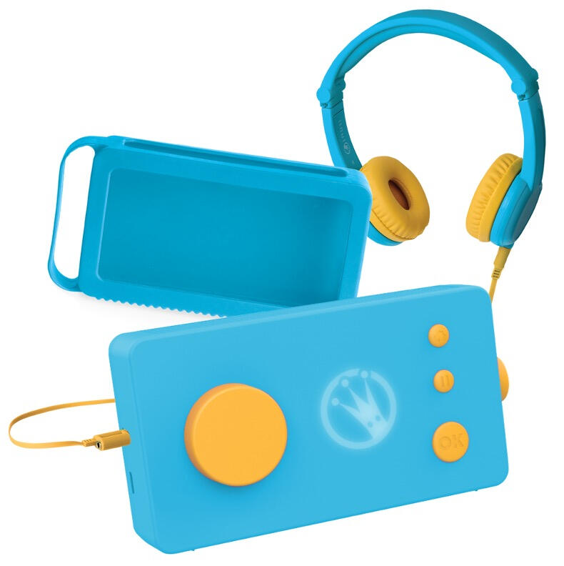 Lunii – Fabrique à Histoires Bleue avec casque bleu et coque bleue 1/2